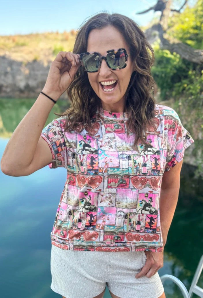 GLITTER AND GRIT TOP