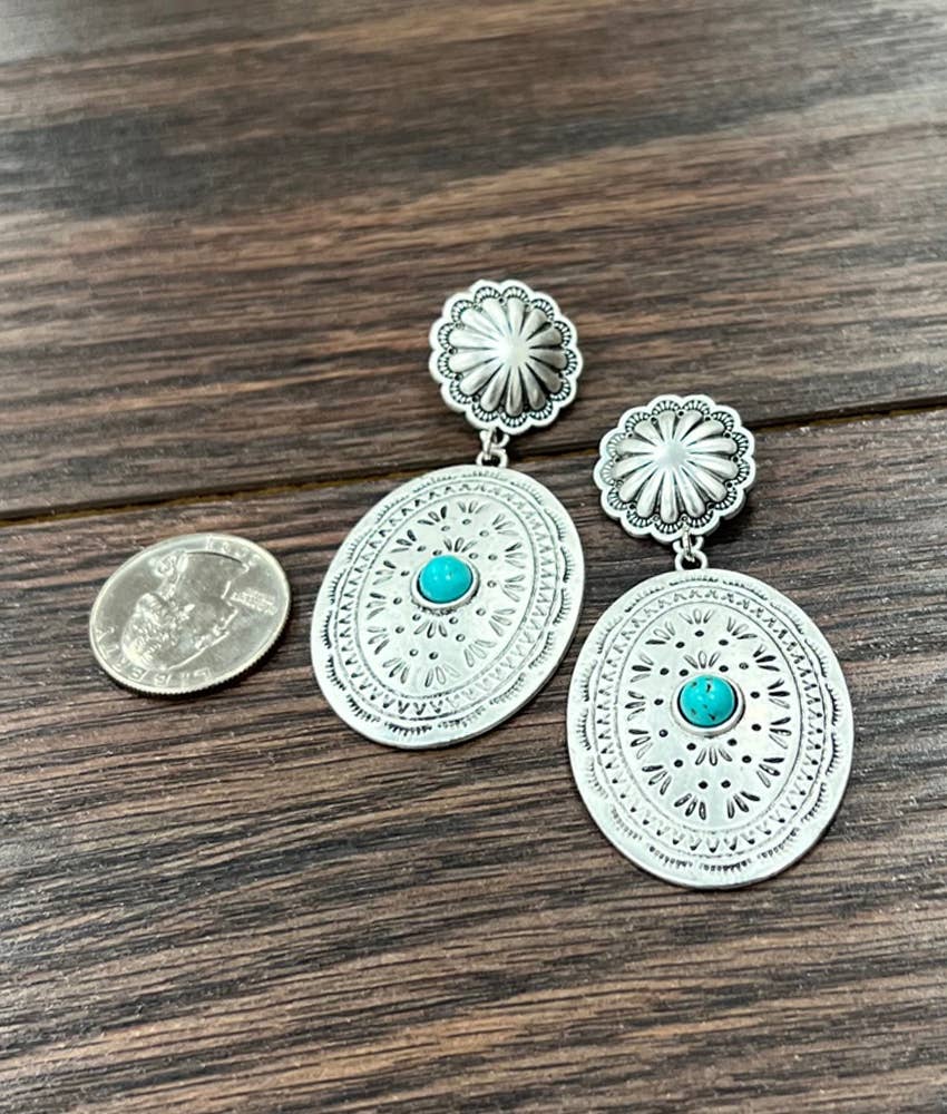 723381, Concho Post Earrings