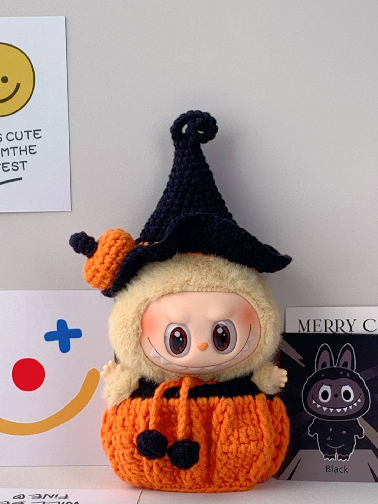 Crochet Halloween Labubu Outfit, holiday decoration