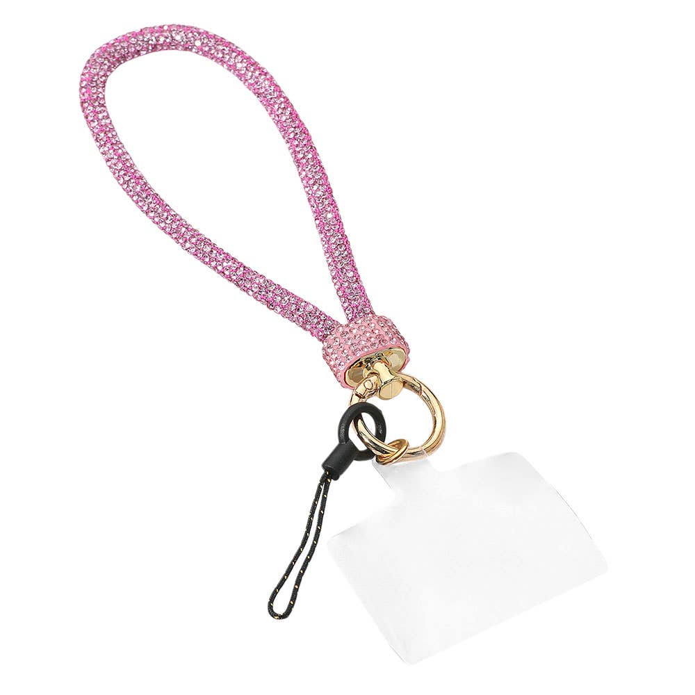 Bling Studded Phone Strap Keychain / Bag Charm
