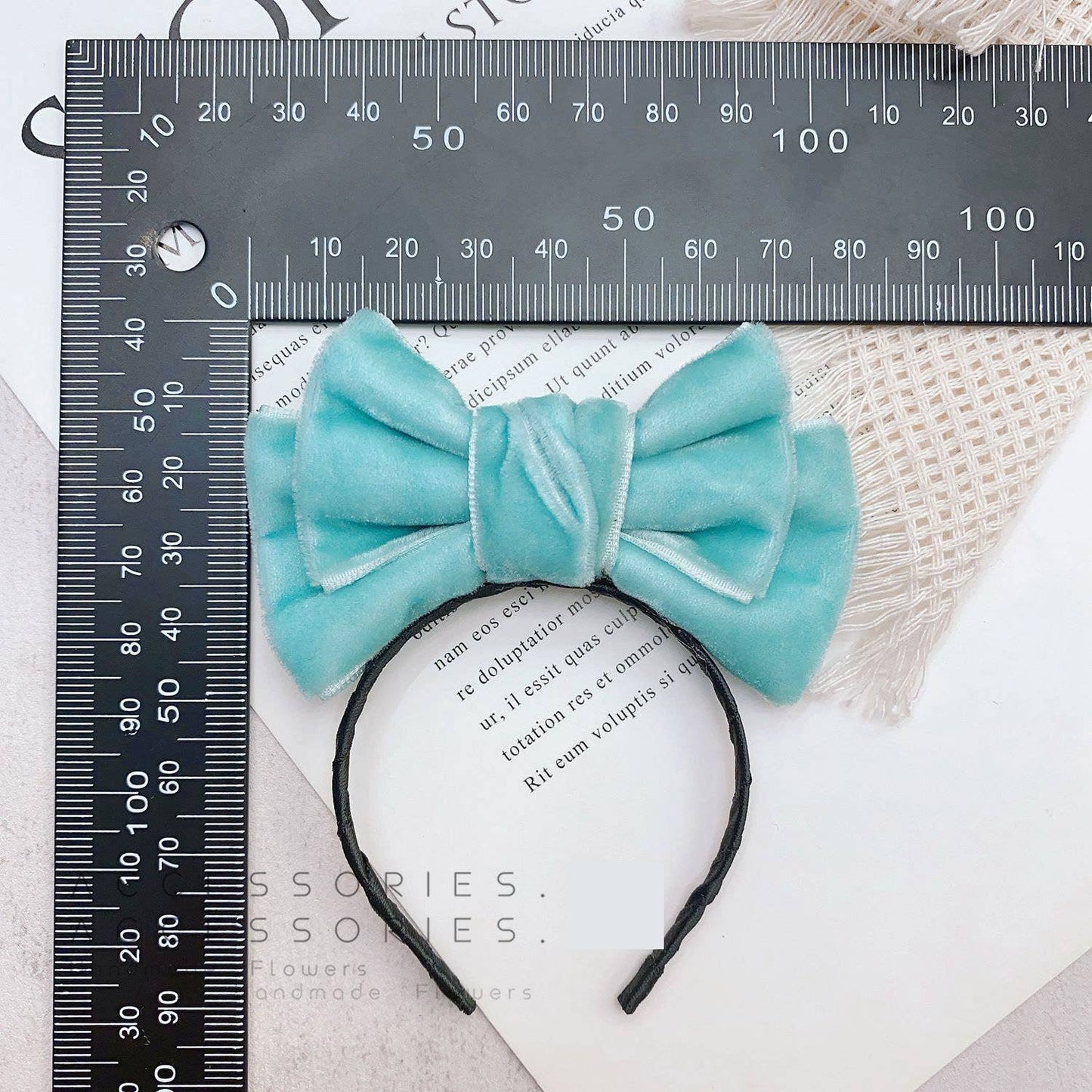 Handmade Velvet Bow Headband for dolls labubu headband