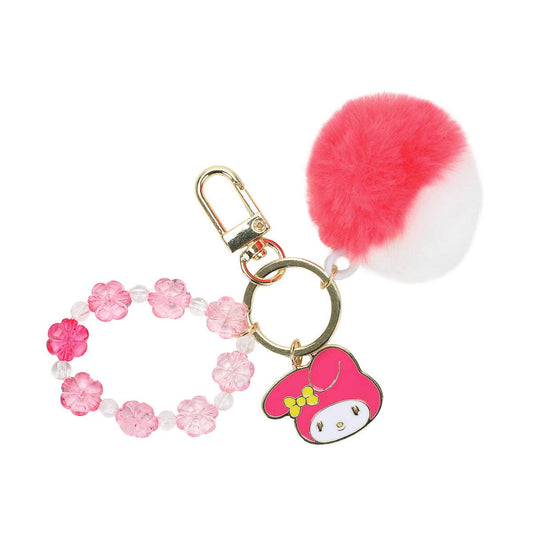 My Melody Multi Charm & Pom Keychain