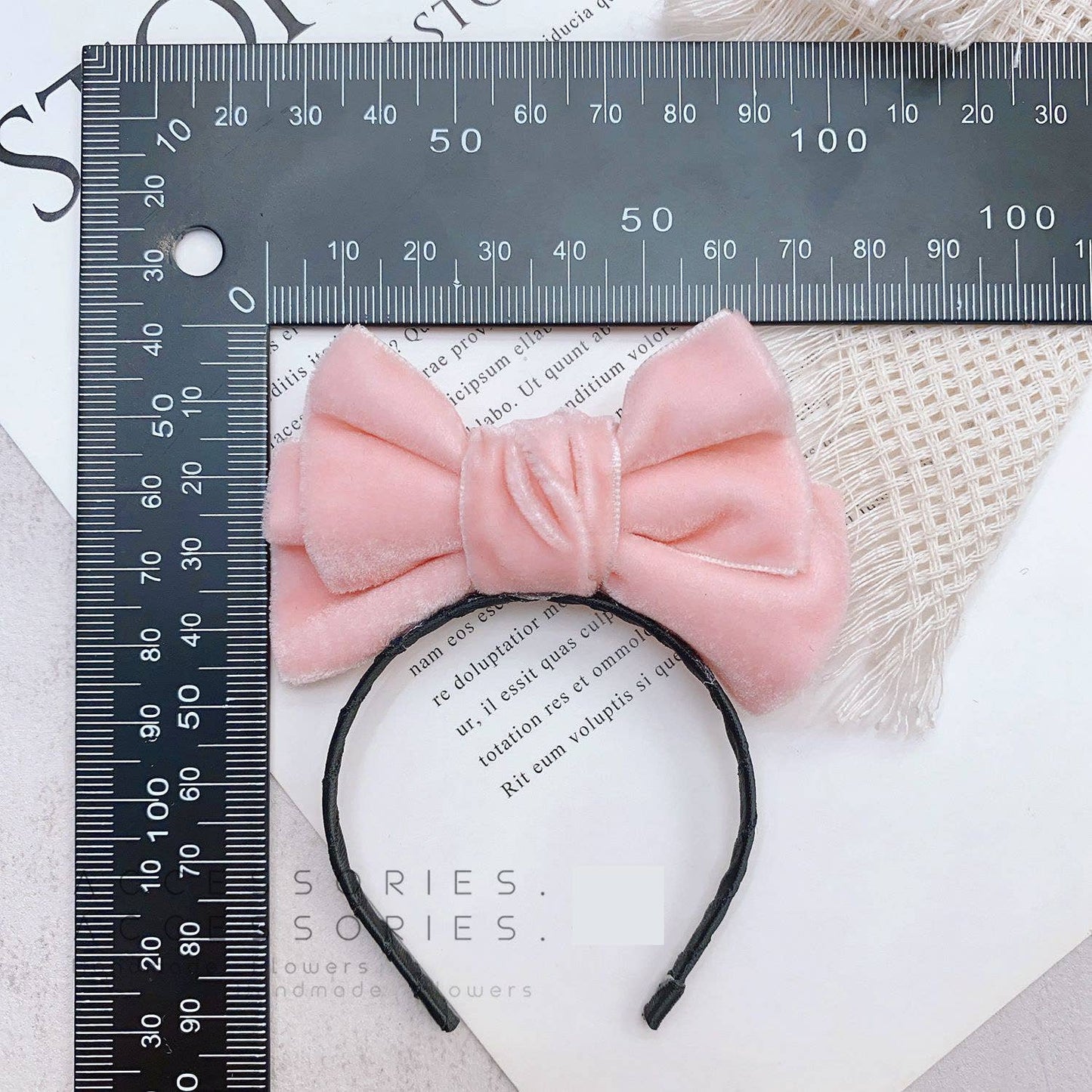 Handmade Velvet Bow Headband for dolls labubu headband