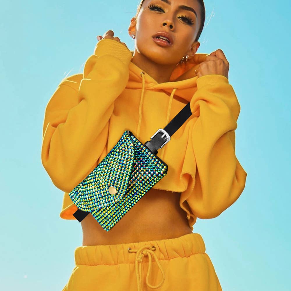 Bling Envelope Belt Bag / Crossbody Bag
