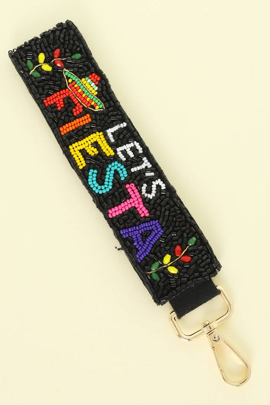 Let's Fiesta Bead Embroidered Keychain