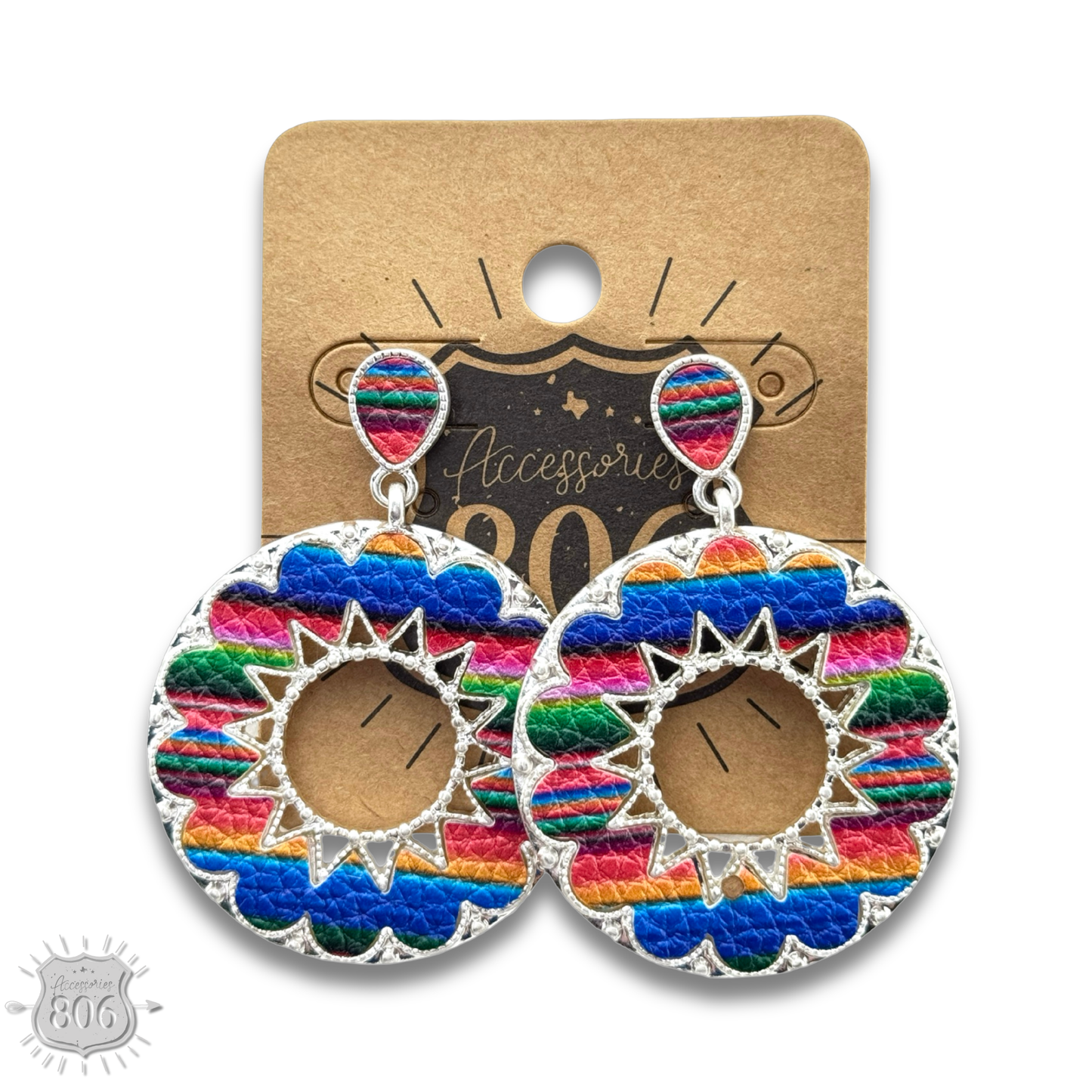 Round serape earring