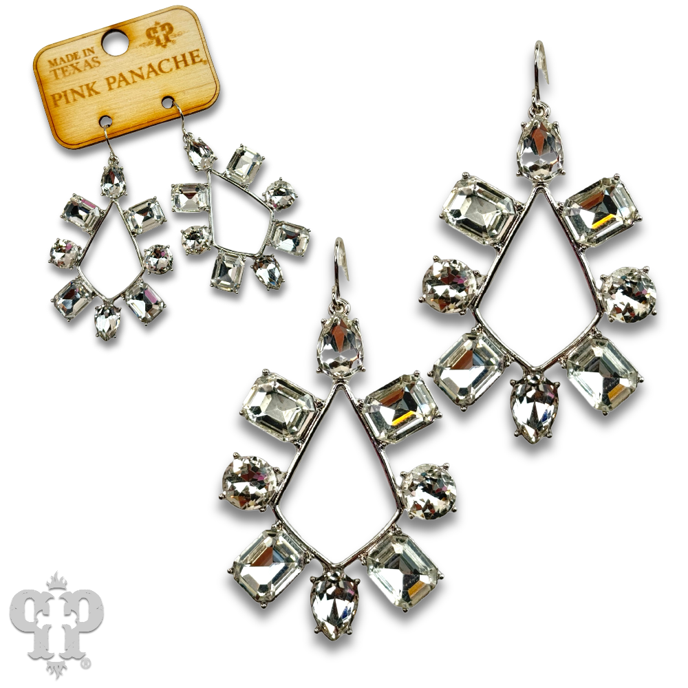 Rhinestone chandelier teardrop earring - last call