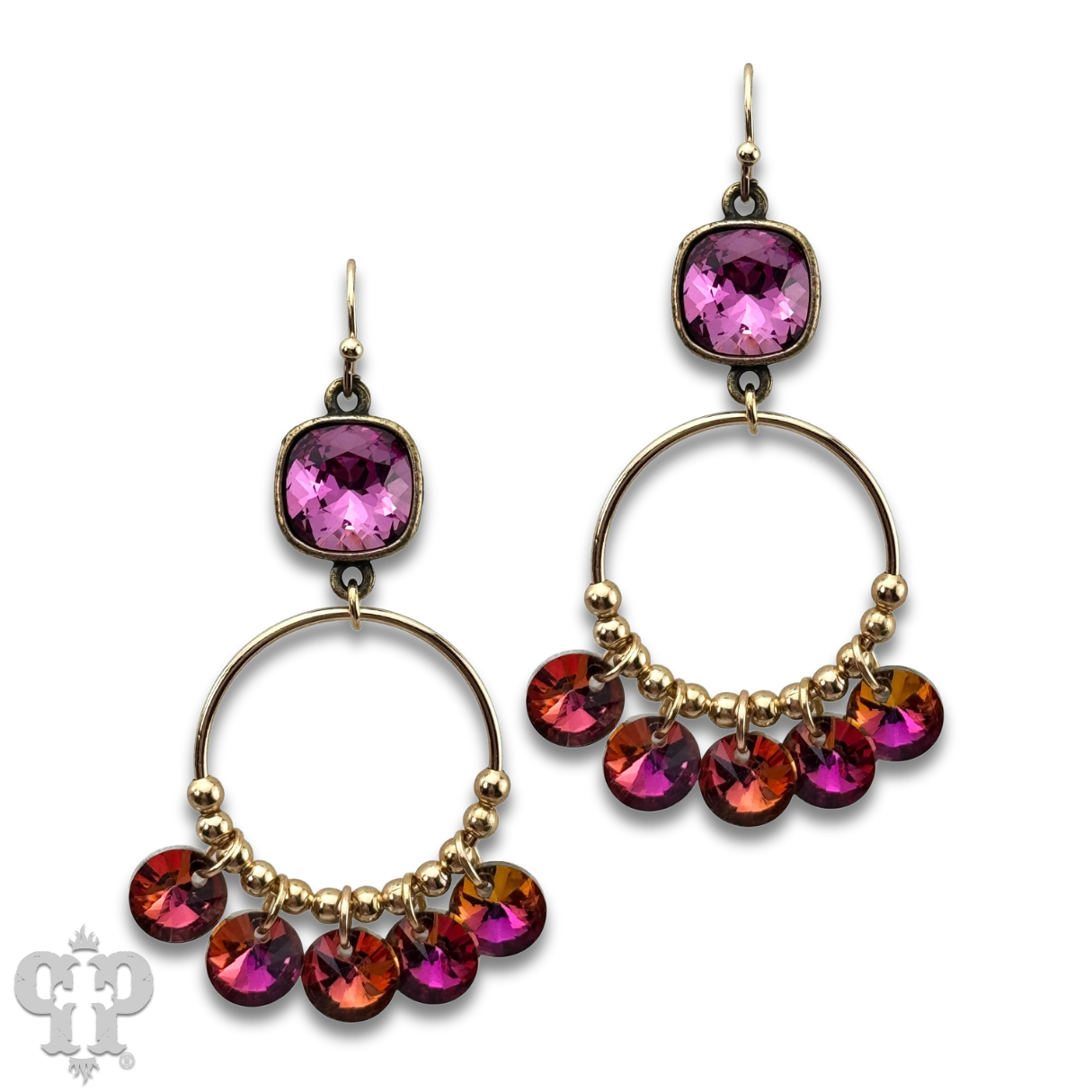 Rhinestone drops earring with Austrian crystal