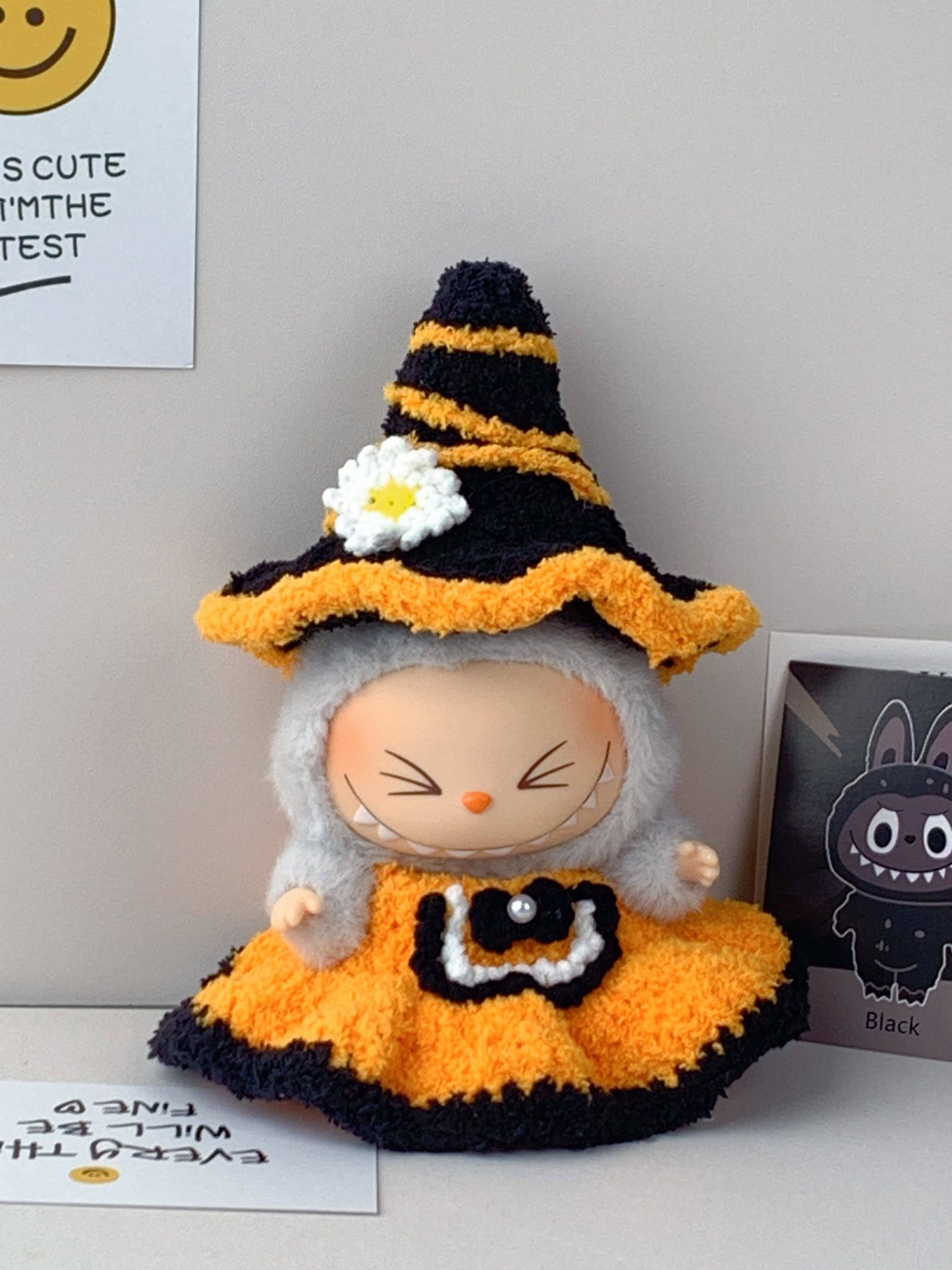 Crochet Halloween Labubu Outfit, holiday decoration