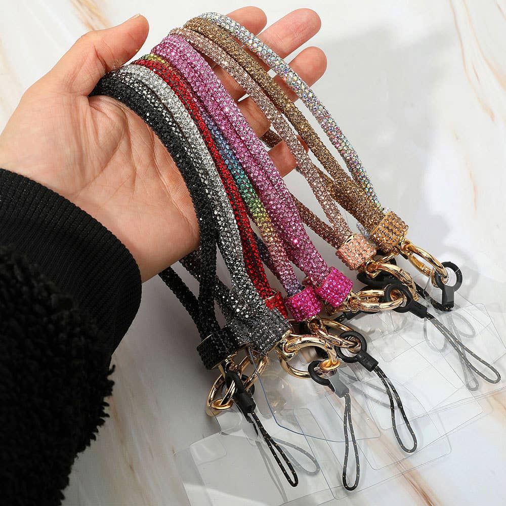 Bling Studded Phone Strap Keychain / Bag Charm