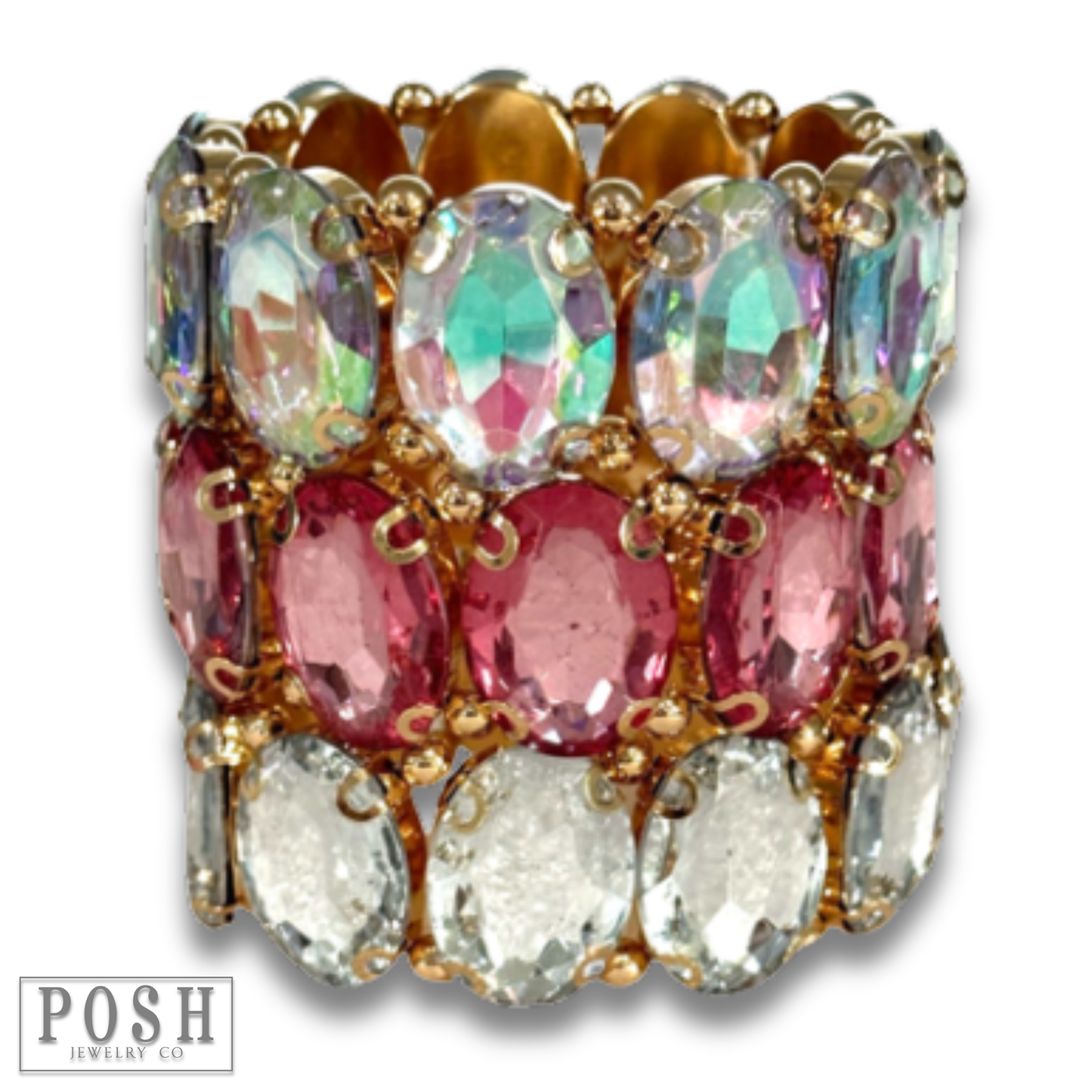 Oval rhinestone bracelet