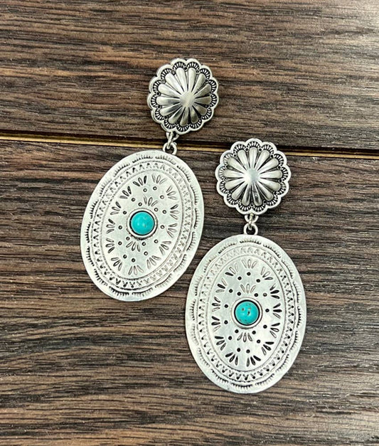 723381, Concho Post Earrings