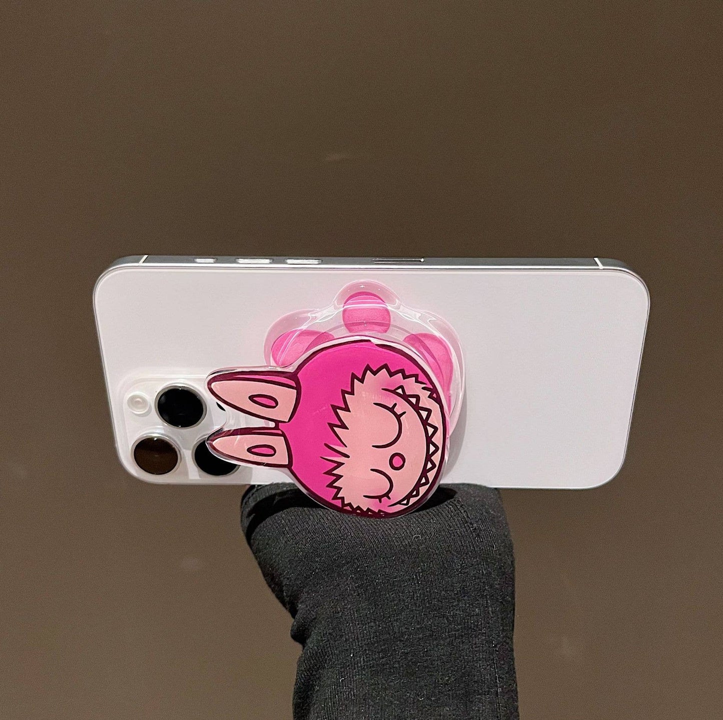 Hot Pink Labubu Magnetic phone Holder Grip Phone Accessory