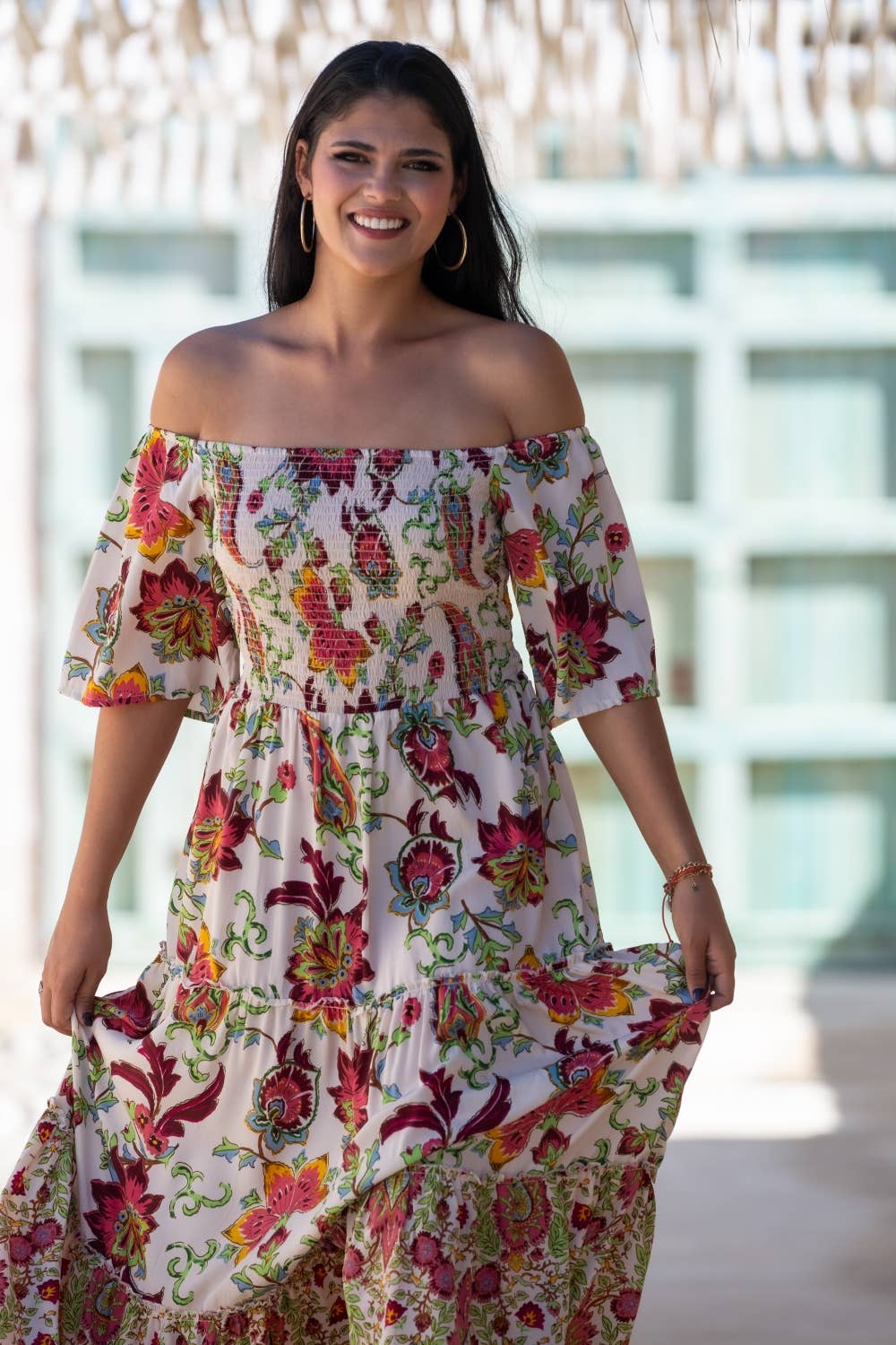 Exotic Wave Dress Sunset & Moon