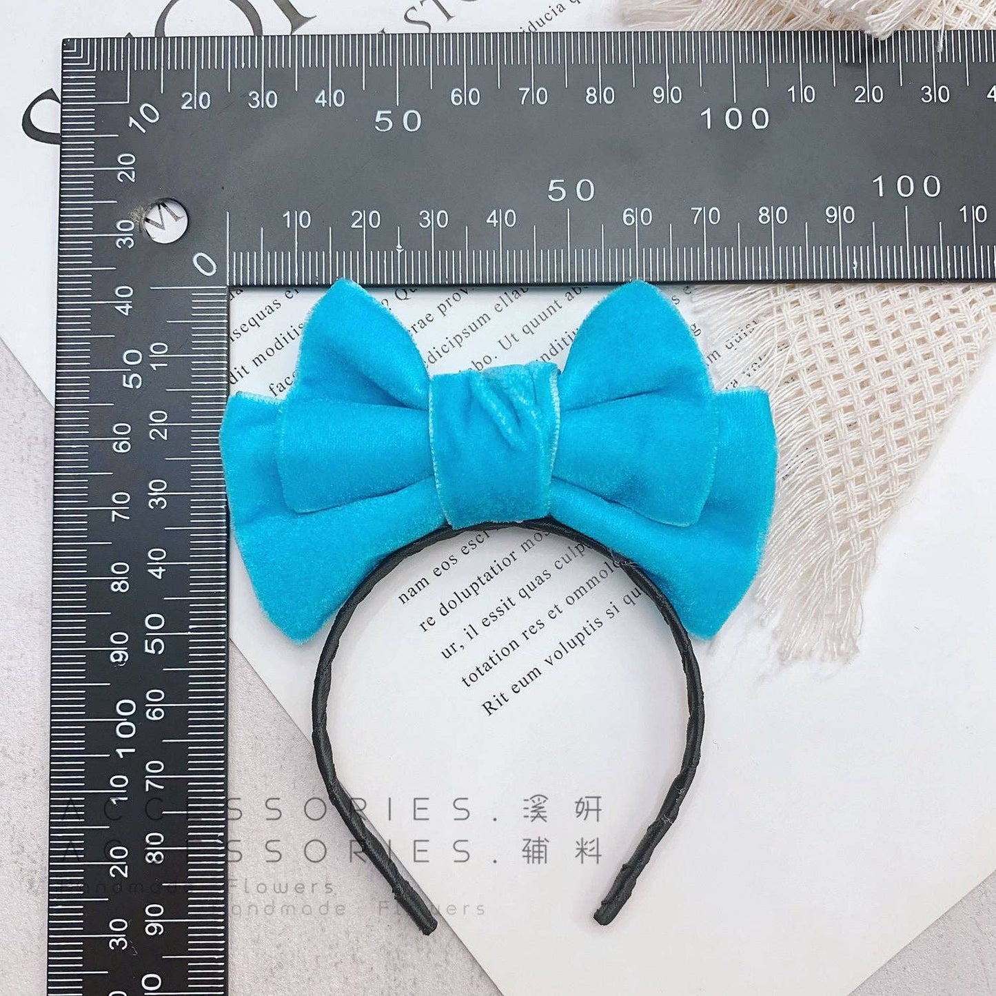 Handmade Velvet Bow Headband for dolls labubu headband