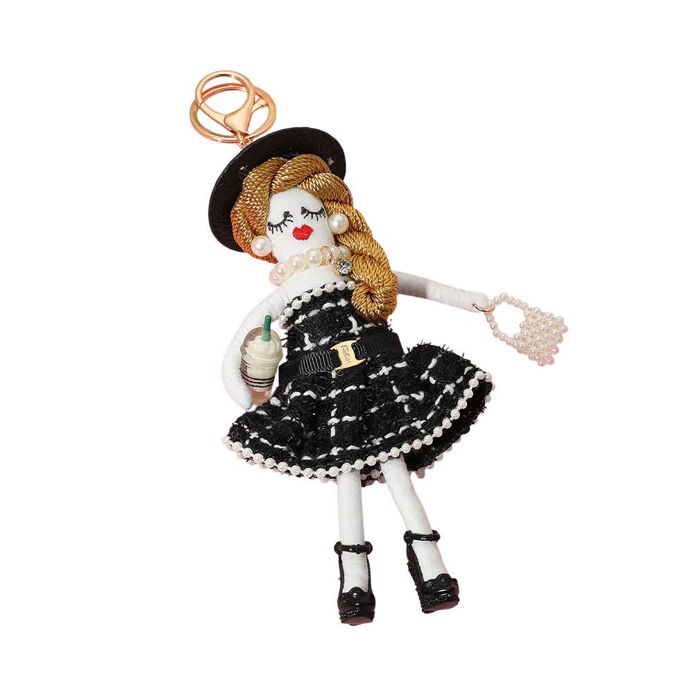 Chic Dress Fashion Doll Keychain / Bag Charm
