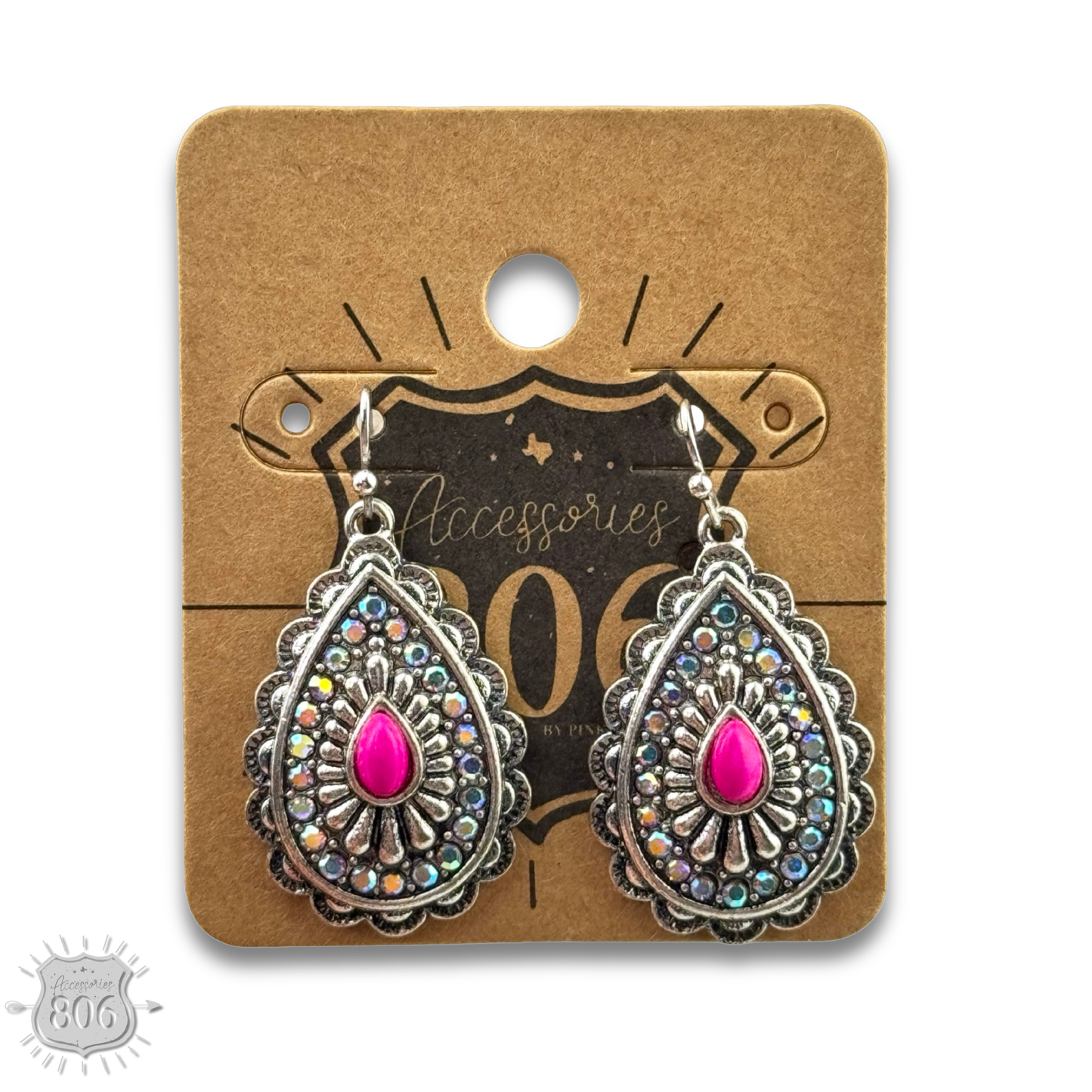 Western teardrop dangle earrings