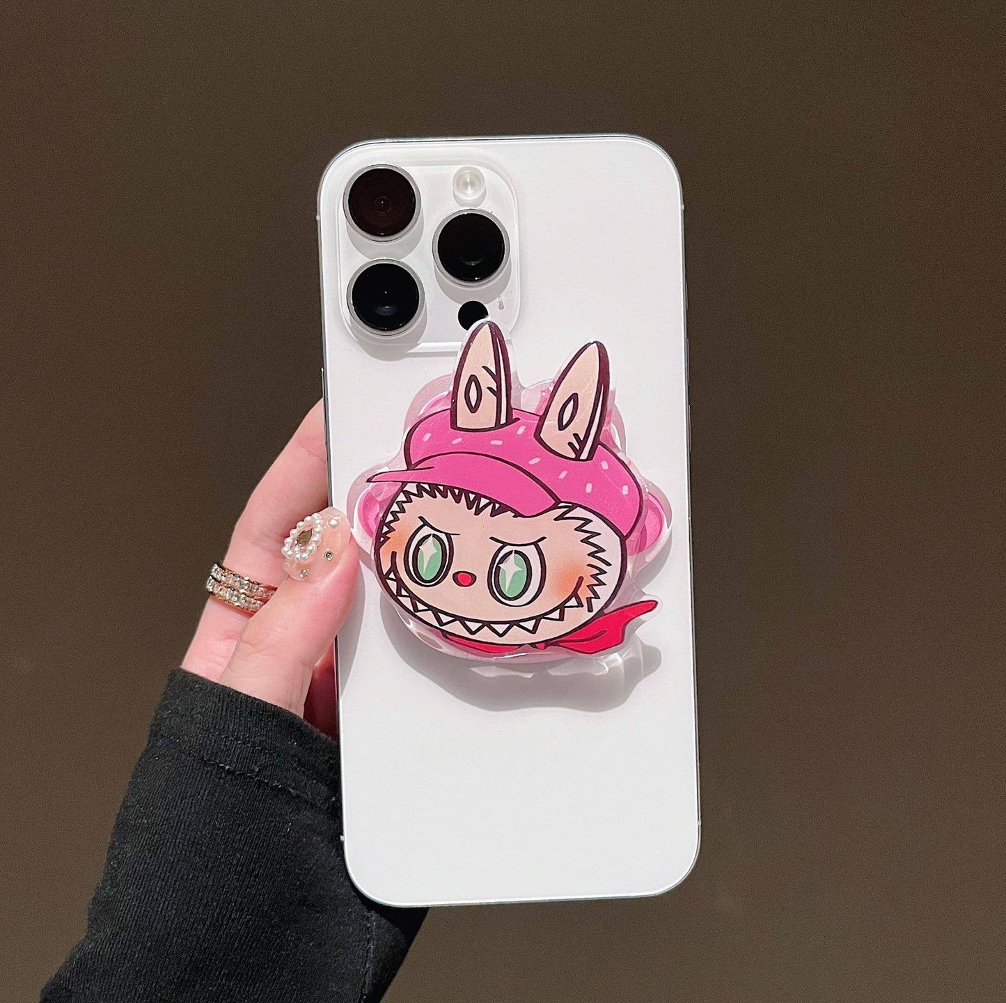 Hot Pink Labubu Magnetic phone Holder Grip Phone Accessory