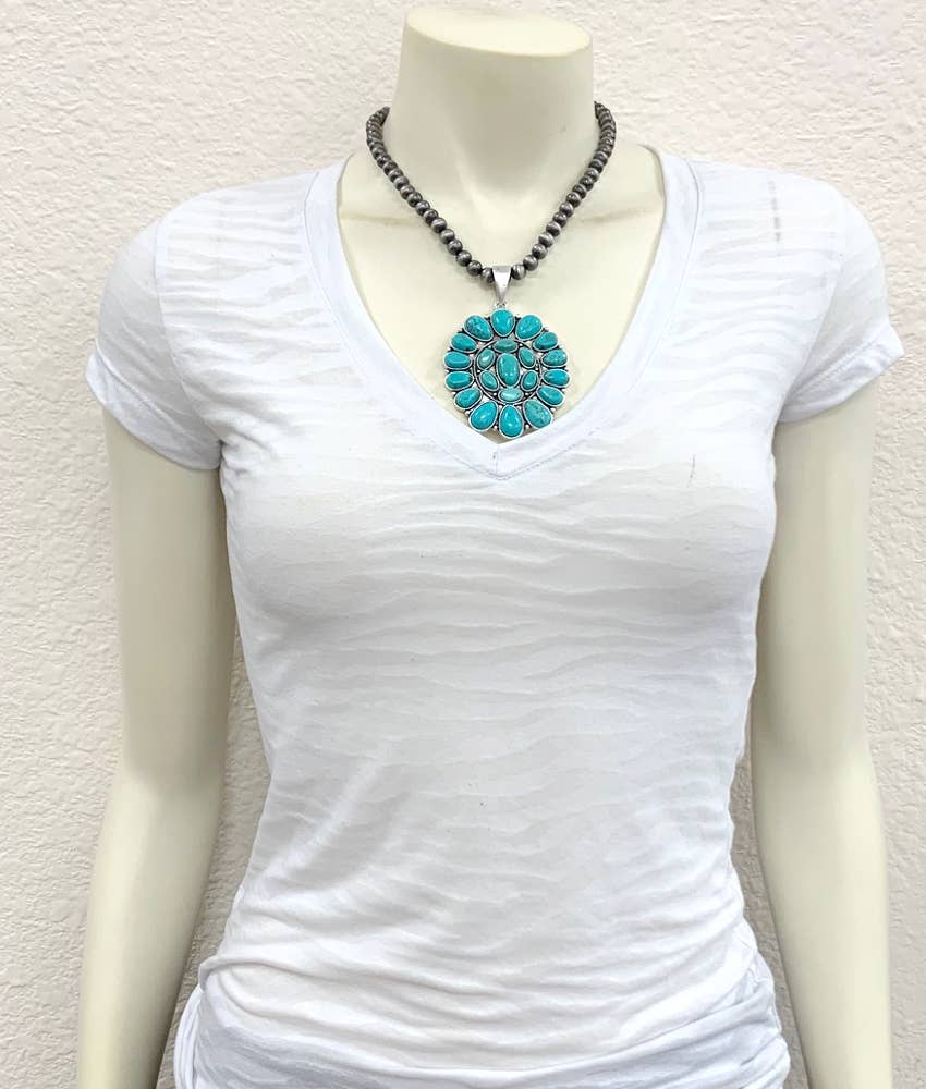 734977, Navajo Turquoise Necklace