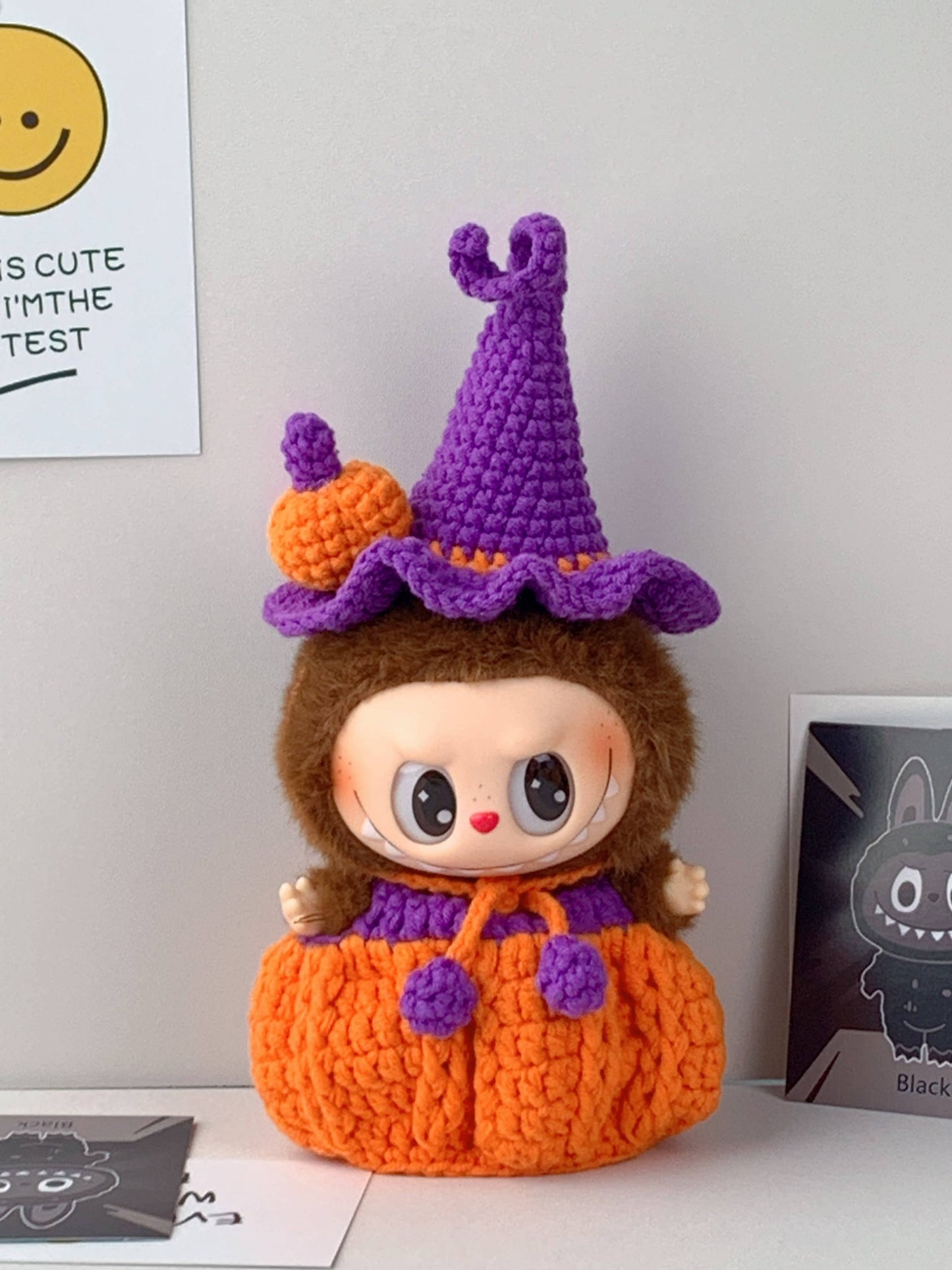 Crochet Halloween Labubu Outfit, holiday decoration